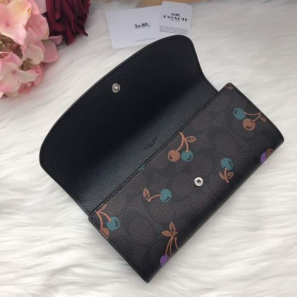Coach Signature Print Slim Envelope Wallet - Picture 4 of 7